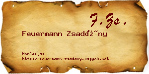Feuermann Zsadány névjegykártya